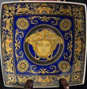 Versace White and Gold Italian Plate